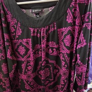 Black and Purple Patterned Top